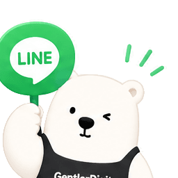 柔兒熊舉著 LINE 牌子